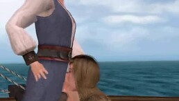 3D cartoon shemale babe fucked on a pirate ship